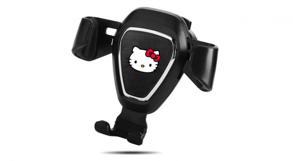 Hello Kitty Universal Car Mount Phone Holder Automatic Locking Universal Air Vent GPS Cell Phone Holder