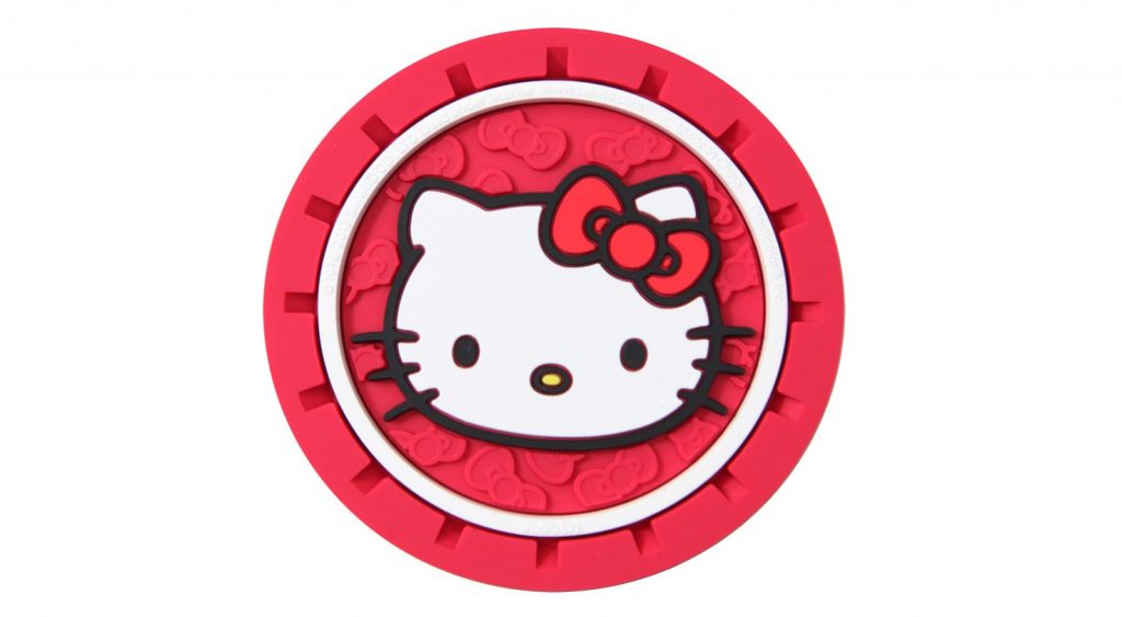Plasticolor 000677R01 Hello Kitty Bow Cup Holder Coaster